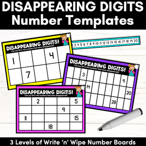 Kindergarten Number Center | Disappearing Digits