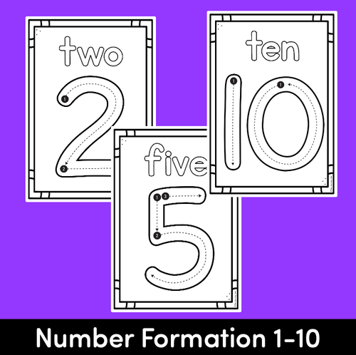 Resource preview 4 for Kindergarten Math Worksheets | Numbers 1 - 10