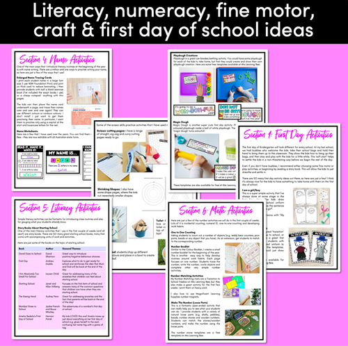 Resource preview 2 for First Week of Kindergarten | The Complete FREE Guide