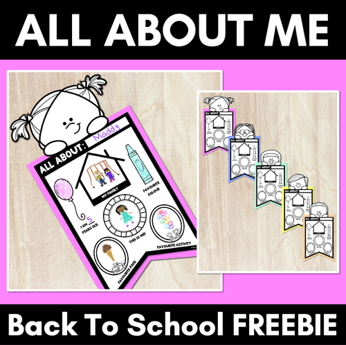 Resource preview 1 for ALL ABOUT ME BUNTING Freebie | Back to School Activity & Display
