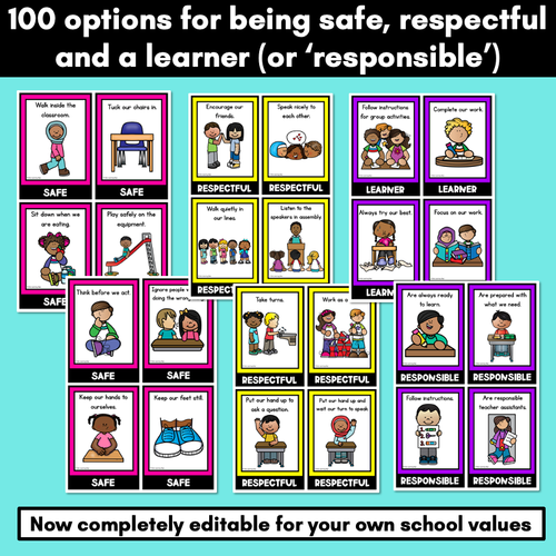 Resource preview 2 for Positive Behaviour Choice Posters | Safe Respectful Learners | PBL