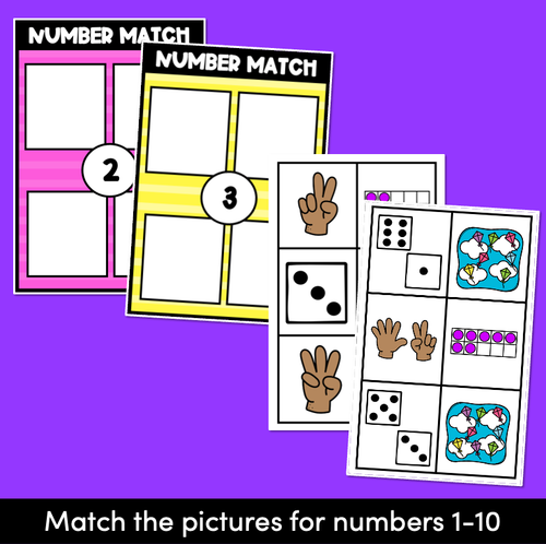 Resource preview 3 for NUMBER MATCH ACTIVITY | Numbers 1-10