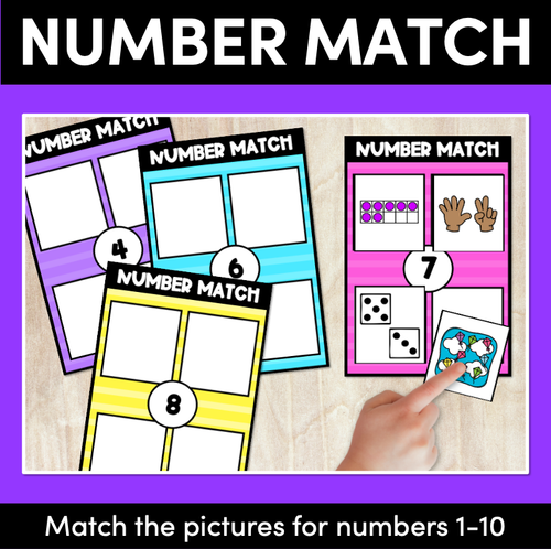 Resource preview 1 for NUMBER MATCH ACTIVITY | Numbers 1-10