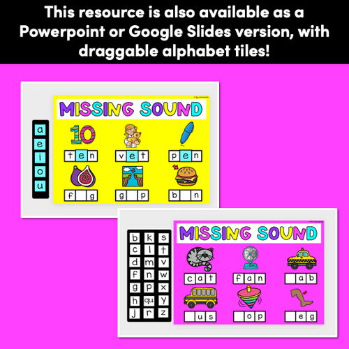 Resource preview 4 for Missing Sounds Mats | CVC Words