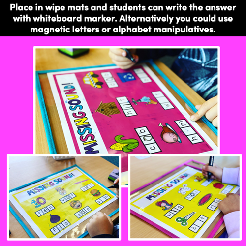 Resource preview 3 for Missing Sounds Mats | CVC Words