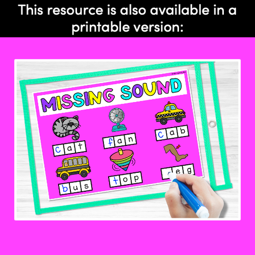 Resource preview 4 for Missing Sounds Digital Activity | CVC Words