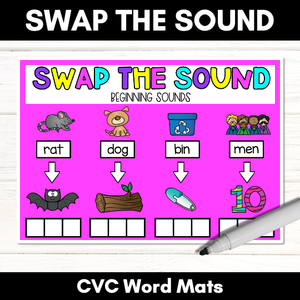CVC WORD MATS | Swap the Sound