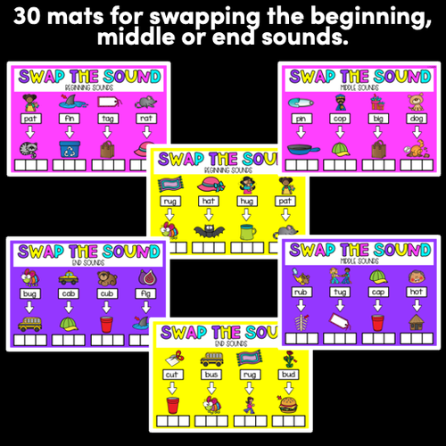 Resource preview 2 for CVC WORD MATS | Swap the Sound