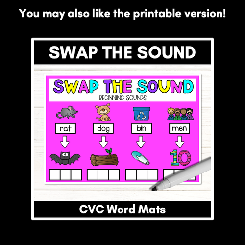 Resource preview 4 for CVC DIGITAL ACTIVITY | Swap the Sound PowerPoint