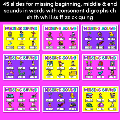 Resource preview 3 for Missing Sounds Digital Activity | Common Digraphs