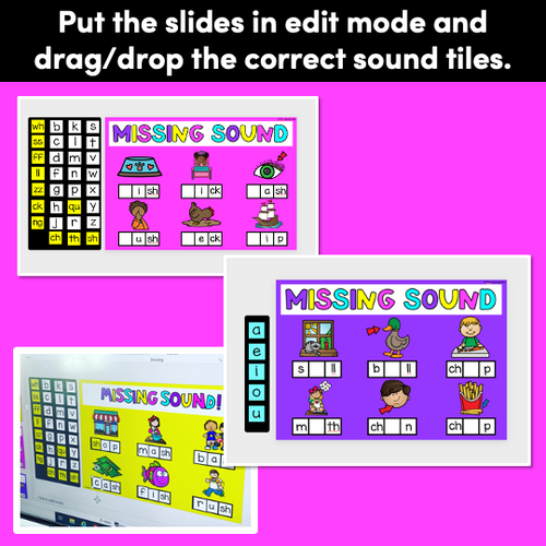 Resource preview 2 for Missing Sounds Digital Activity | Common Digraphs