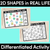 1 for 2D Shapes in Real Life - Differentiated Worksheets