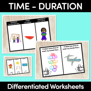 Time (Duration) - Differentiated Worksheets & Activities