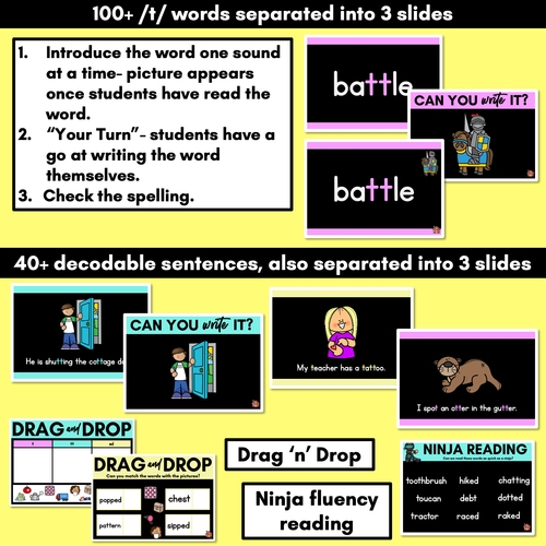 Resource preview 3 for Consonant Sound T PowerPoint | T TT ED