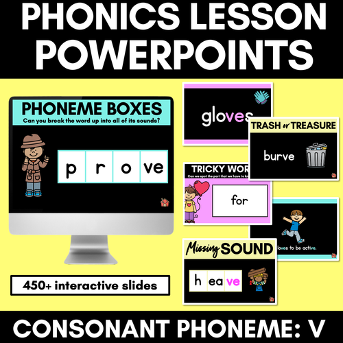 Resource preview 1 for Consonant Sound V PowerPoint | V VE