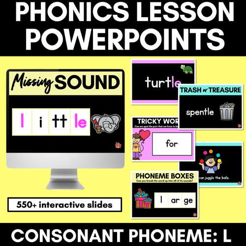 Resource preview 1 for Consonant Sound L PowerPoint | L LL LE