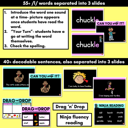 Resource preview 3 for Consonant Sound L PowerPoint | L LL LE