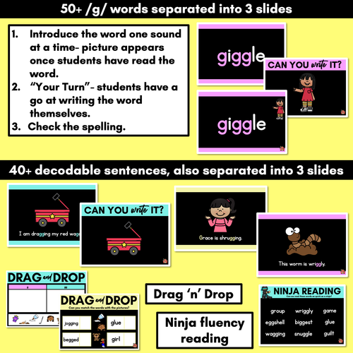 Resource preview 3 for Consonant Sound G PowerPoint | G GG