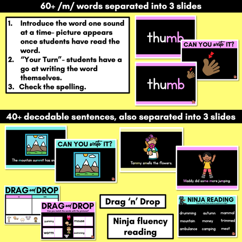 Resource preview 3 for Consonant Sound M PowerPoint | M MM