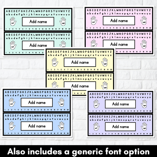 Resource preview 3 for PASTEL CLASSROOM DECOR Desk Plates