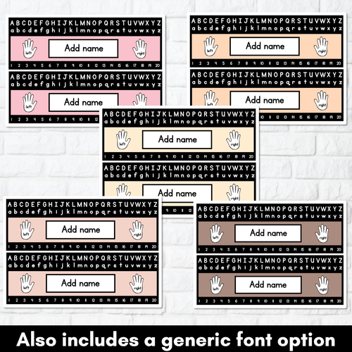 Resource preview 3 for Student Desk Plates- Neutral Classroom Decor