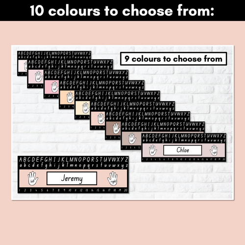 Resource preview 4 for Student Desk Plates- Neutral Classroom Decor
