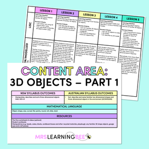 3D Objects Part 1 - Kindergarten/Foundation Program