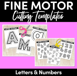 KINDERGARTEN FINE MOTOR ACTIVITIES | Letter and Number Cutting