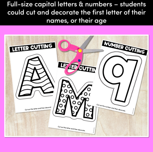 Resource preview 2 for KINDERGARTEN FINE MOTOR ACTIVITIES | Letter and Number Cutting