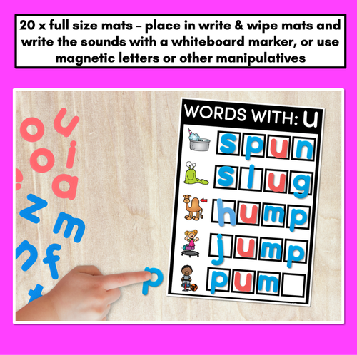 Resource preview 2 for CVCC CCVC WORD BUILDING MATS & TASK CARDS | No Prep Phonics Activities