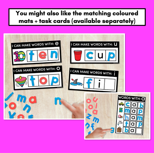 Resource preview 4 for CVC WORD BUILDING WORKSHEETS - Cut & Paste Phonics Printables