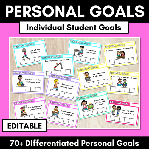 Resource preview 1 for EDITABLE PERSONAL LEARNING GOALS