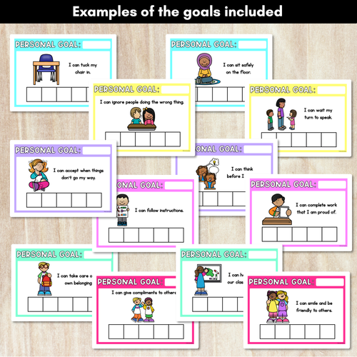 Resource preview 3 for EDITABLE PERSONAL LEARNING GOALS