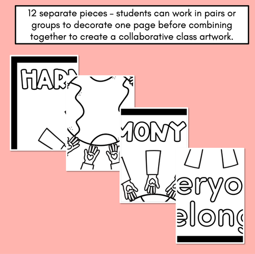 Resource preview 3 for Harmony Day Collaborative Class Artwork Activity