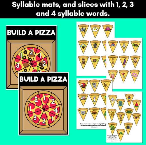 Resource preview 2 for Syllables Game | Build A Pizza