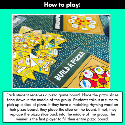 Resource preview 3 for Rhyme Game | Build A Pizza
