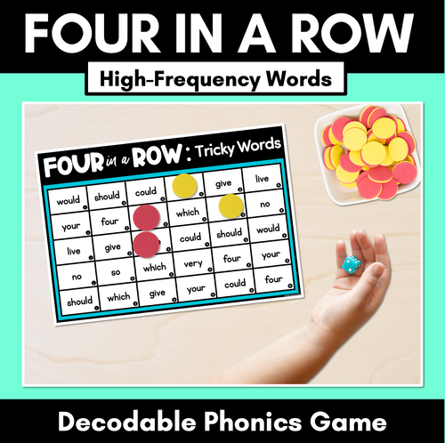 Resource preview 1 for High Frequency Word Games - Tricky Sight Words Games - Four in a Row