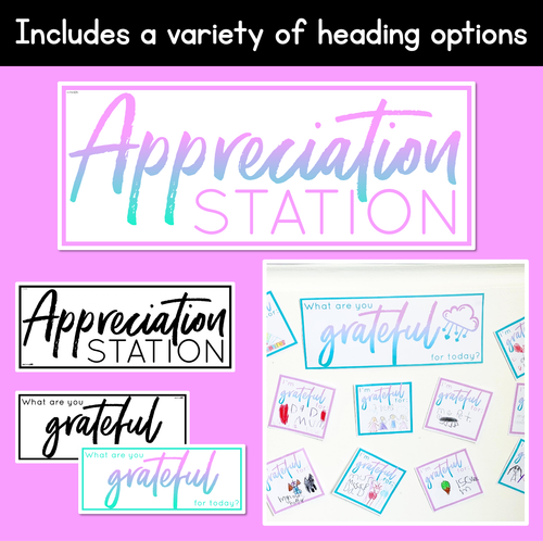 Resource preview 2 for Appreciation Station - Classroom or Staffroom Gratitude Display