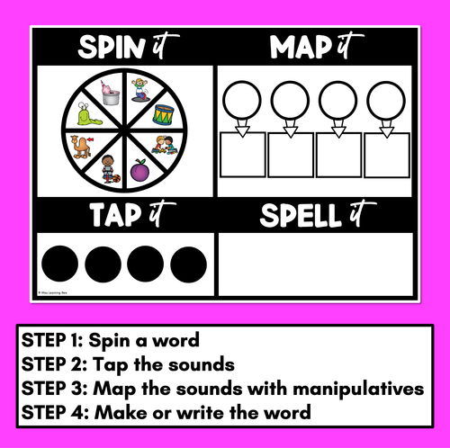 Resource preview 3 for CVCC CCVC Words SPIN IT TAP IT MAP IT SPELL IT - CVCC & CCVC Word Mapping Mats 