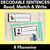 1 for R Phoneme Decodable Sentences - Read, Match & Write