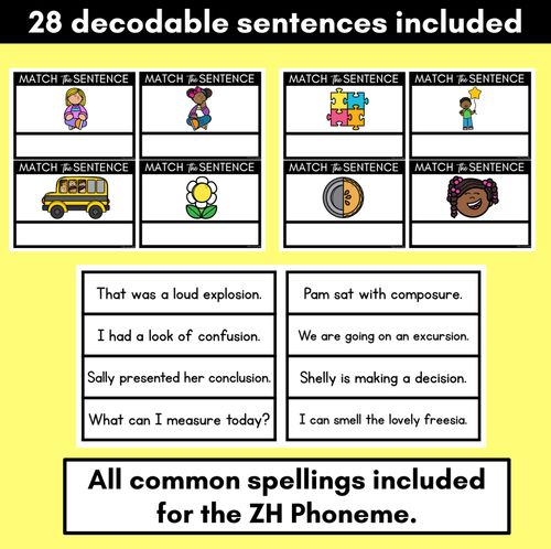 Resource preview 2 for ZH Phoneme Decodable Sentences - Read & Match