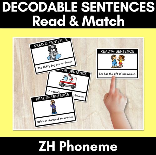 Resource preview 1 for ZH Phoneme Decodable Sentences - Read & Match