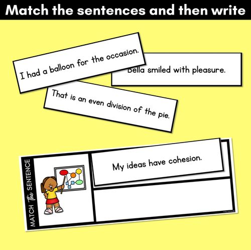 Resource preview 3 for ZH Phoneme Decodable Sentences - Read, Match & Write