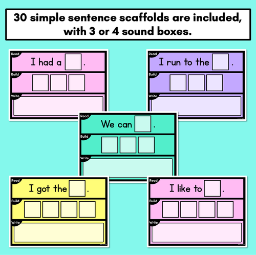 Resource preview 2 for Sentence Mats for CVC Words & CVCC CCVC Words
