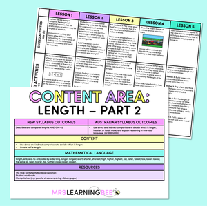 Length Part 2 - Kindergarten/Foundation Program