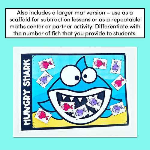 Resource preview 3 for Hungry Shark - Subtraction Worksheets & Subtraction Mats