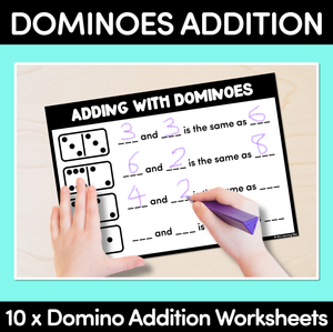 Dominoes Addition Worksheets