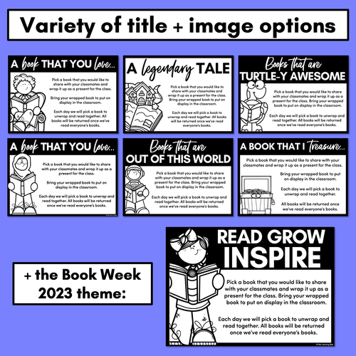 Resource preview 2 for WRAP A STORY BOOK - Book Week or Start/End of Year Classroom Book Activity