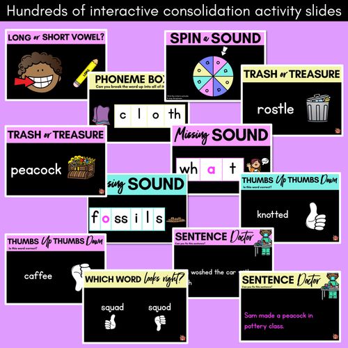 Resource preview 4 for Short Vowel Sound O PowerPoint -  O, A