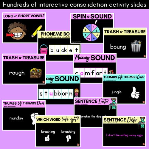 Resource preview 4 for Short Vowel Sound U PowerPoint - U, O, OU